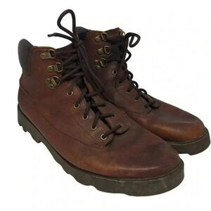 Nautica Men's Leather Hiking Boots Size 11.5M Brown Preowned